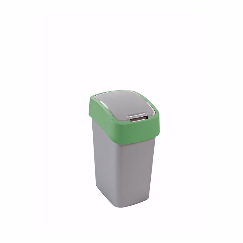 CURVER Odpadkový kôš FLIP BIN 9l | strieborná / zelená