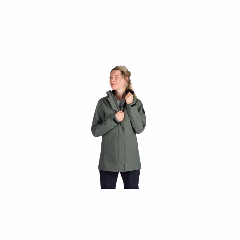 Dámska turistická softshellová bunda NORTHFINDER LUCINDA-300darkgreen