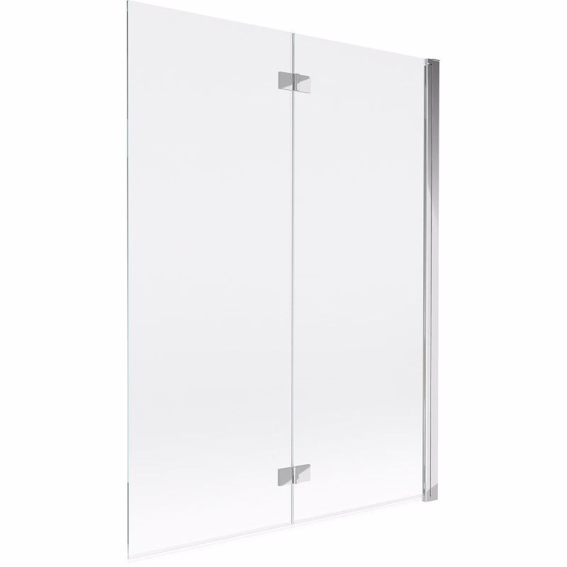 MEXEN - MIST vaňová zástena 130x150 cm 6mm 2-s, chróm, číra, pravá 8A9-130-002-01-00-P