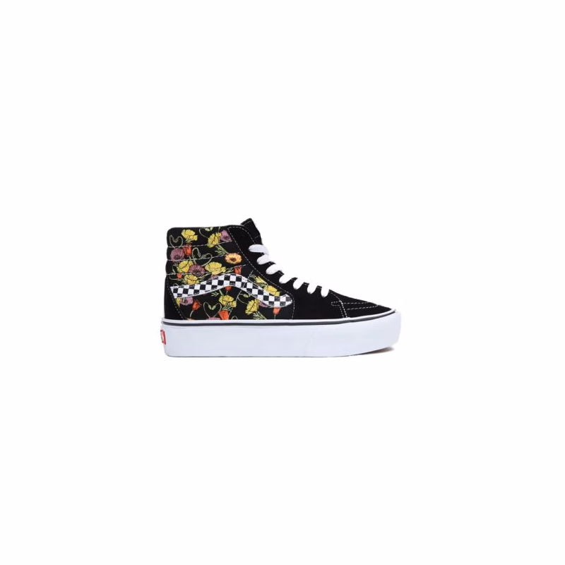 Dámska vychádzková obuv VANS UA SK8-HI Platform 2.0 poppy checkerboard black multi
