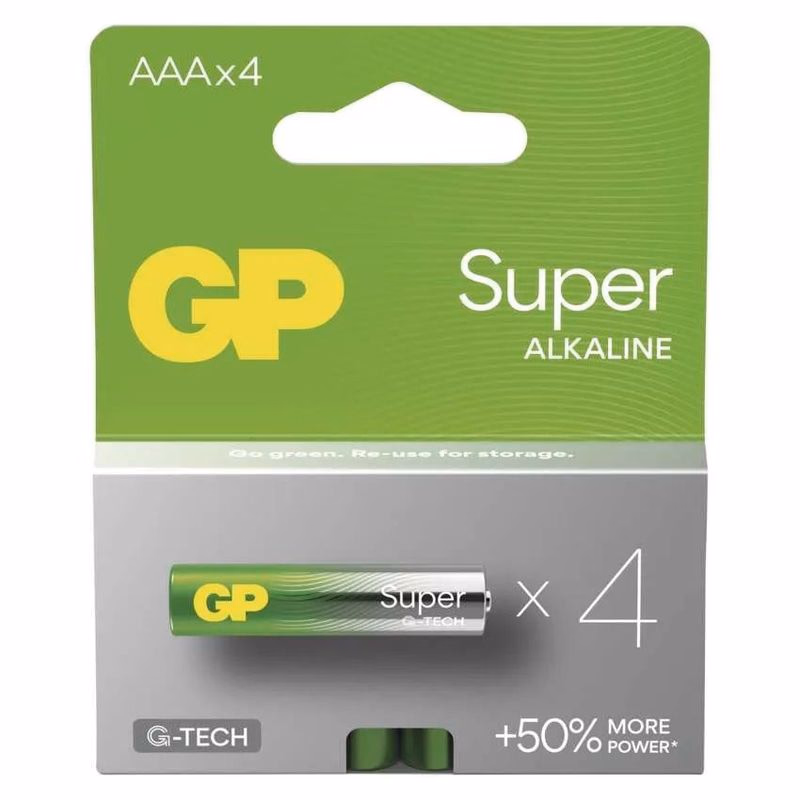 GP AAA Super, alkalická (LR03) - 4 ks
