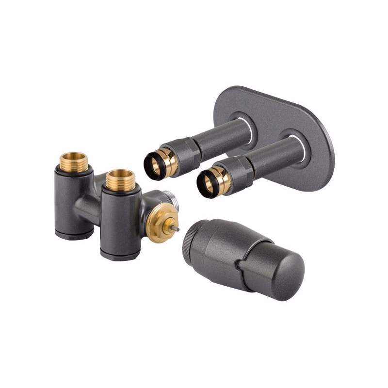 HOPA - THERMCOMB-SET, stredový ventil (Z4K) s pripojením pre elektrickú tyč - Farba - Anthracite, Variant - Pravá RDTHERMCOMSETRA