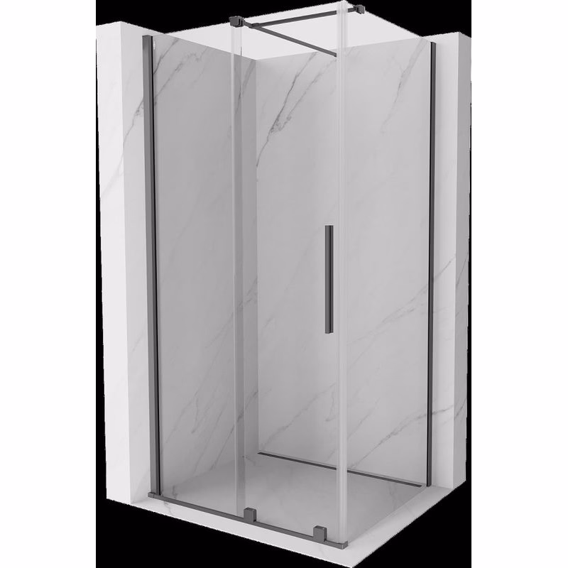 MEXEN/S - Velár sprchovací kút, posuvné dvere 110 x 90, transparent, grafit metal 871-110-090-01-95