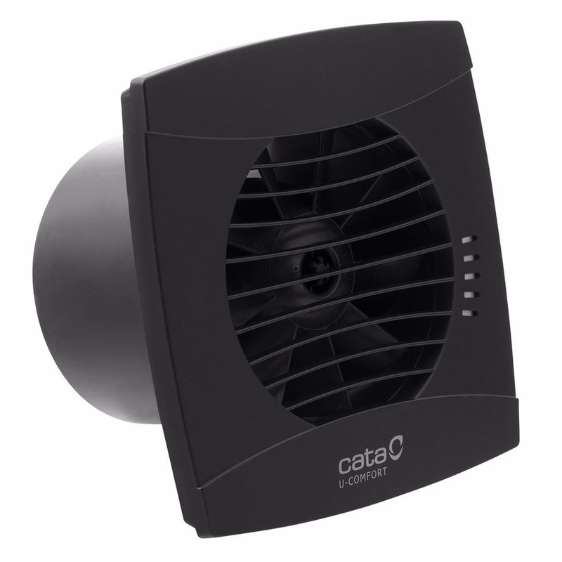 CATA - UC-12 T kúpeľňový ventilátor axiálny s časovačom, 12W, potrubie 120, čierna 01302000