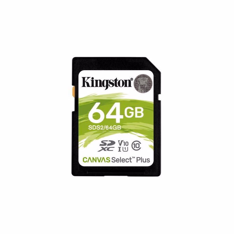 KINGSTON 64GB SDXC CANVAS Plus Class10 UHS-I 100MB/s Read Flash Card Gen3