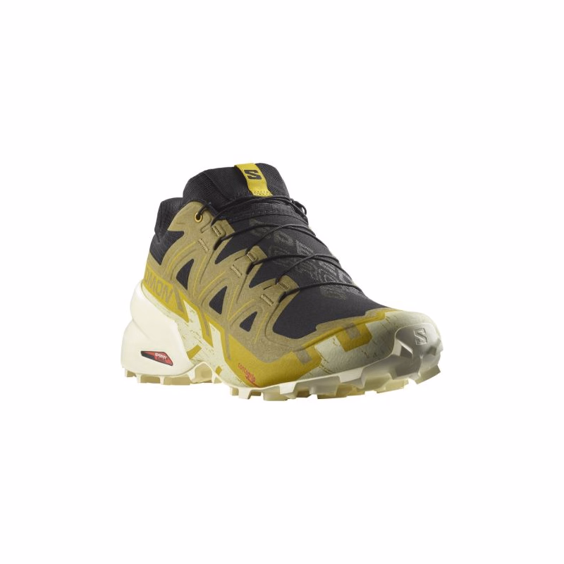 Pánska bežecká trailová obuv SALOMON Speedcross 6 black cress green transparent yellow