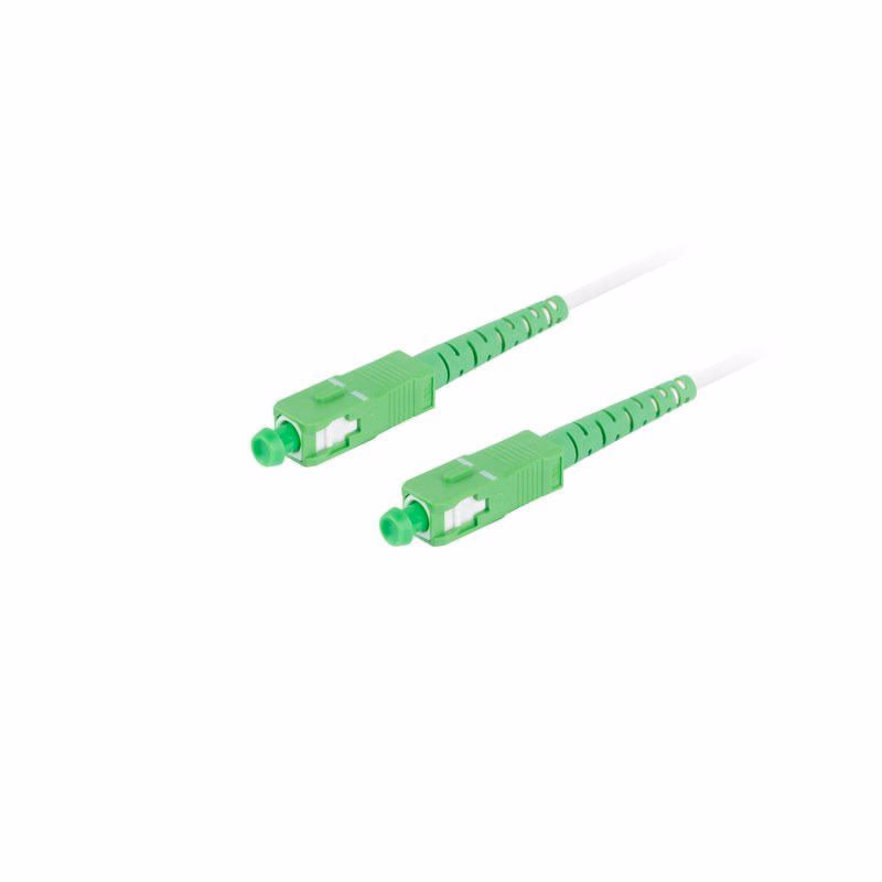 LANBERG optický patch cord SM SC/APC-SC/APC simplex 10m LSZH G657B3 priemer 3mm, farba biela