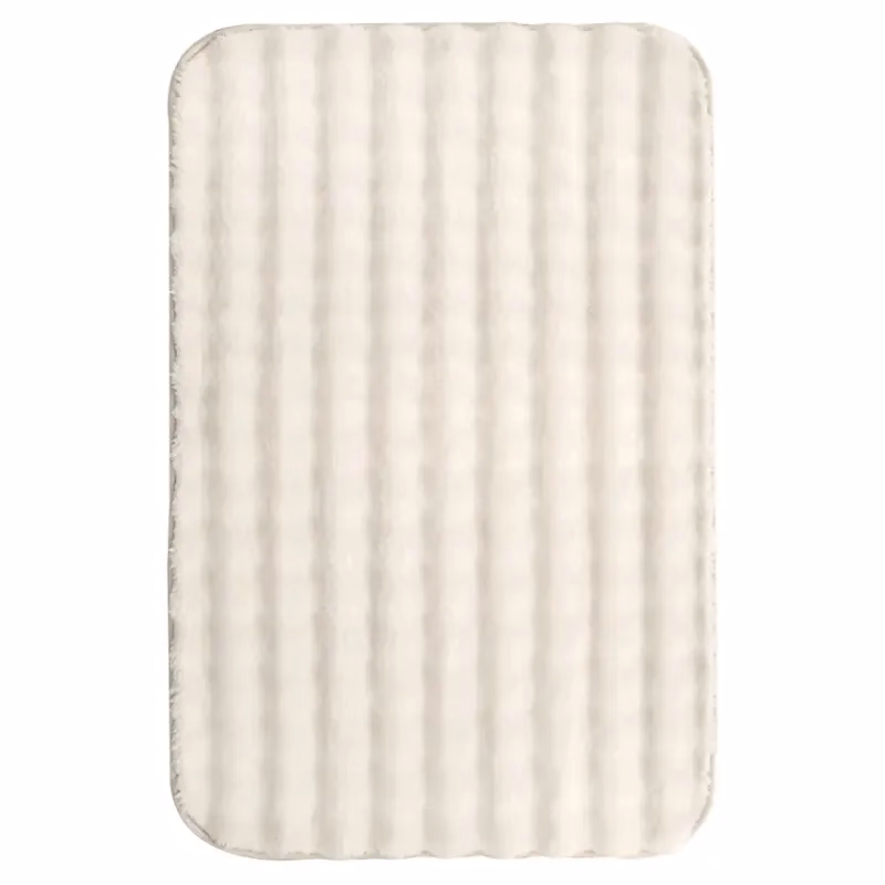 Kúpeľňový koberček 2-dielny 100x60 a 50x60 svetlobéžový Flow Bubbl