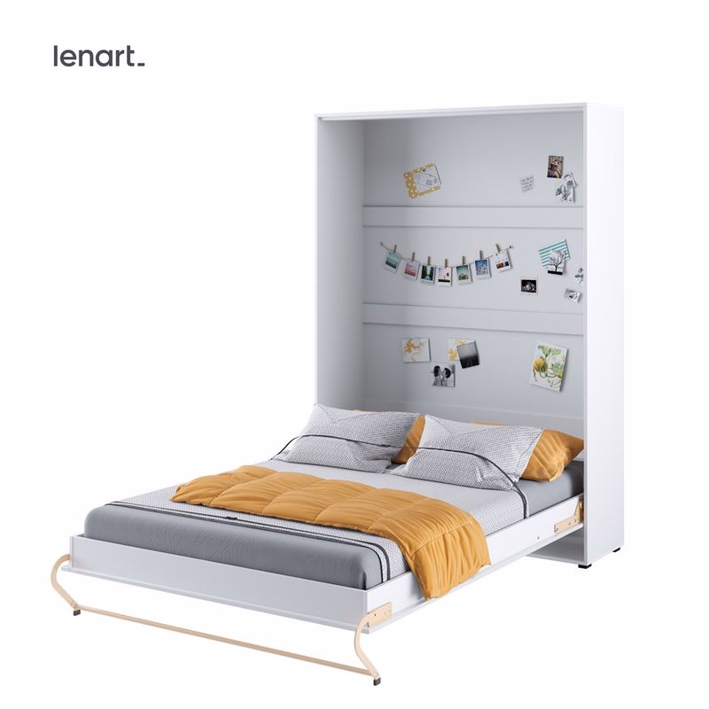 Dig-net nábytok Sklápacia posteľ Lenart CONCEPT PRO CP-01 biela | 140 x 200 cm