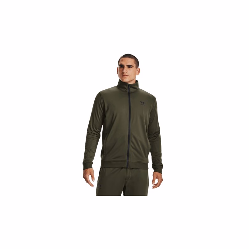 Pánska mikina so zipsom UNDER ARMOUR SPORTSTYLE TRICOT JACKET-GRN