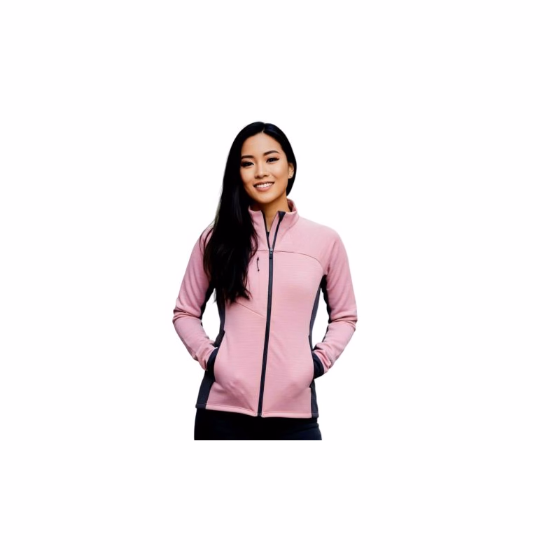 Dámska zateplená turistická mikina so zipsom NORTHFINDER JACLYN-521roseblack