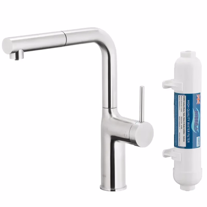 Drezová batéria Duero Pure Move Inox s filtráciou vody výsuvný výtok