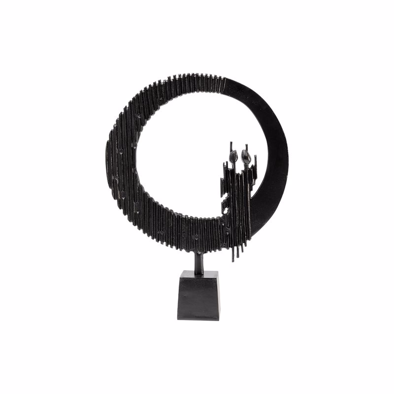 Circle Watch dekorácia čierna 51 cm