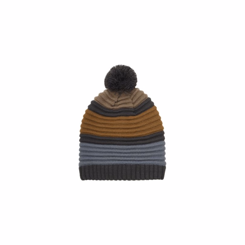 Chlapčenská zimná čiapka COLOR KIDS Hat - Colorblock-1919-Phantom
