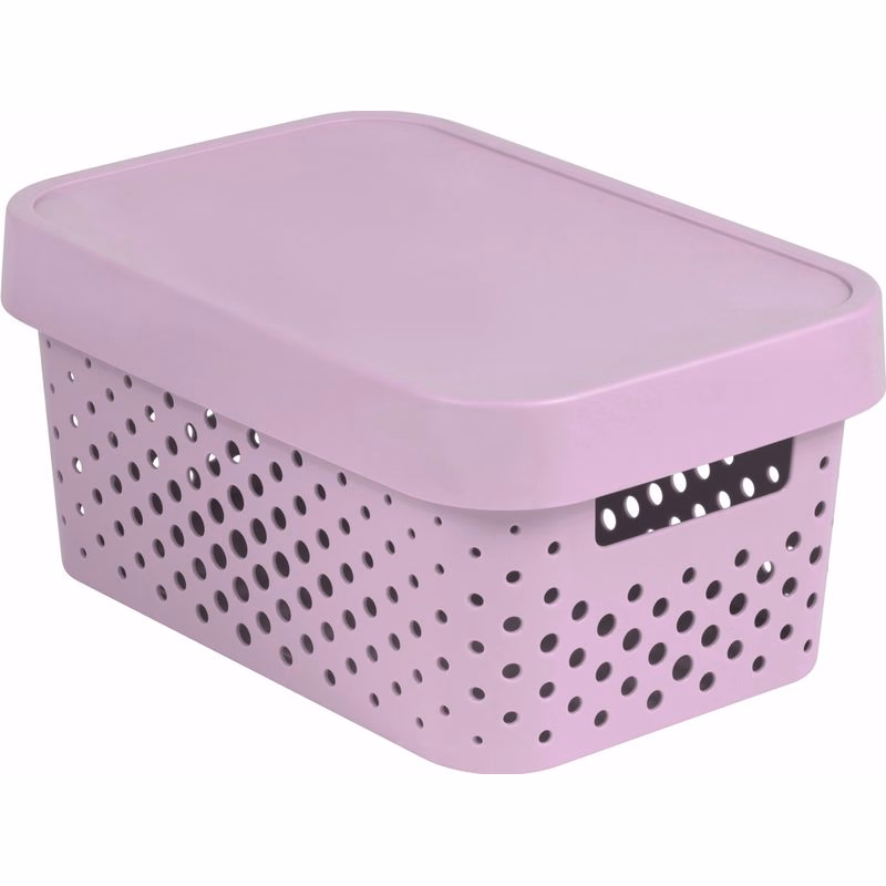 CURVER Úložný box INFINITY DOTS 4,5l s vekom | ružová