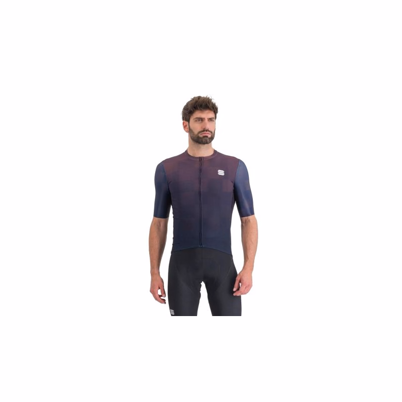 Pánsky cyklistický dres s krátkym rukávom SPORTFUL Rocket jersey, galaxy blue mulled grape