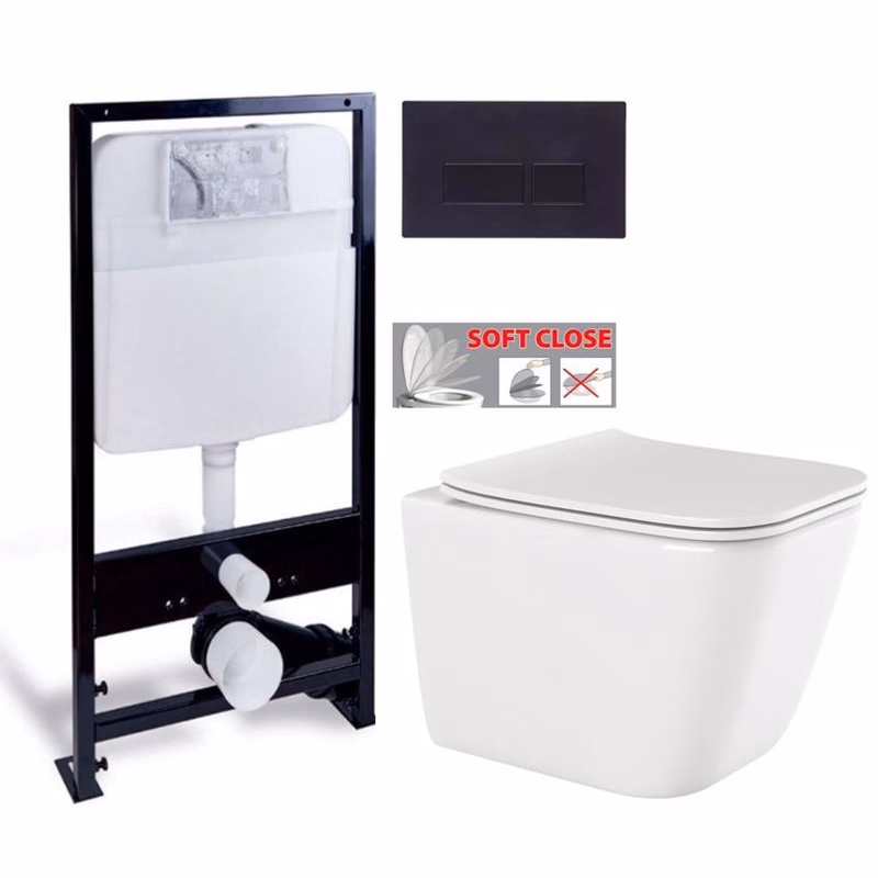 PRIM predstenový inštalačný systém s čiernym tlačidlom 20/0044+ WC INVENA PAROS + SEDADLO PRIM_20/0026 44 RO1