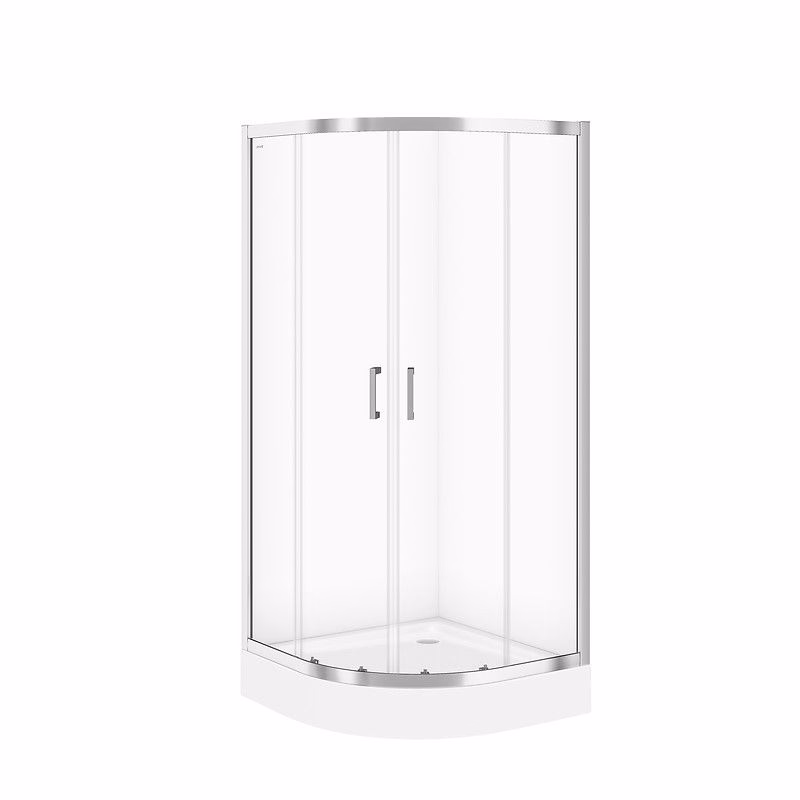 CERSANIT - Sprchovací kút BASIC štvrťkruh 90x185, posuv, číre sklo S158-005