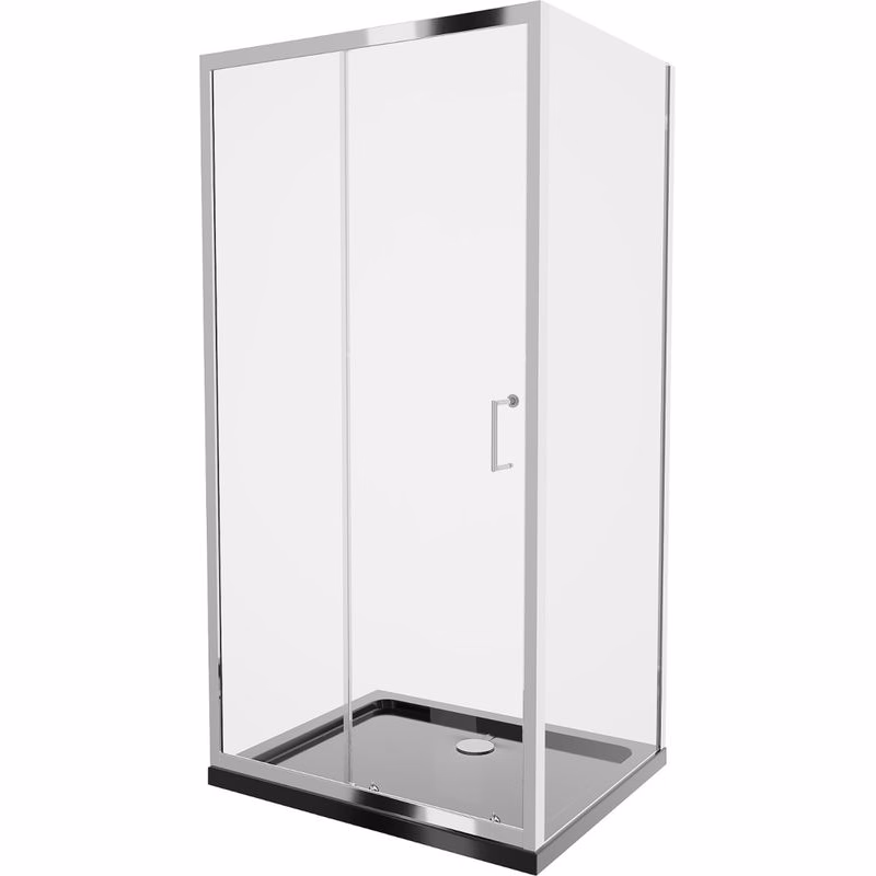 MEXEN/S - Apia Sprchovací kút 130x100, transparent, chróm + vanička so sifónom 840-130-100-01-00-4070