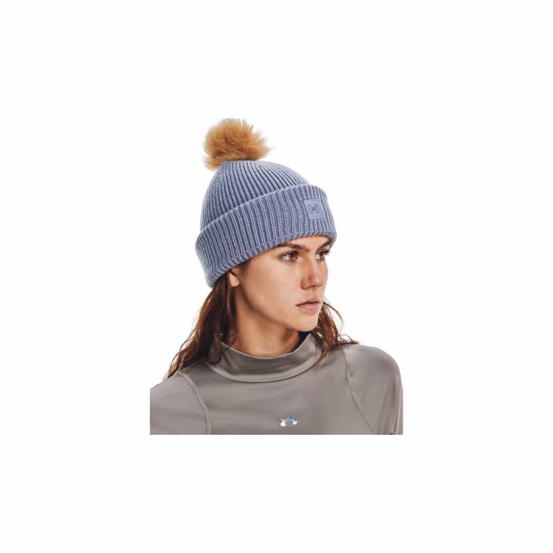 Dámska zimná čiapka UNDER ARMOUR UA Halftime Ribbed Pom-PPL