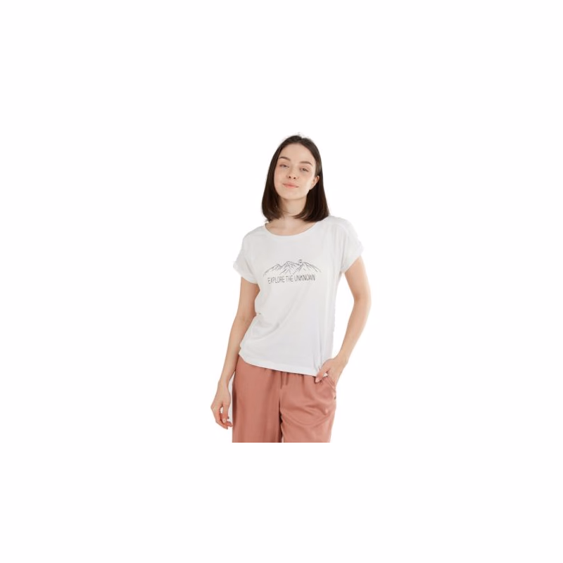 Dámske turistické tričko s krátkym rukávom FUNDANGO Atmos T-shirt-170-stone