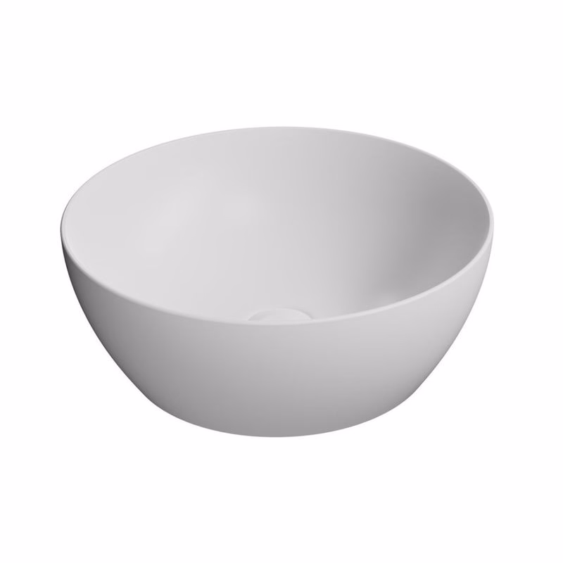 GSI - PURA keramické umývadlo na dosku, Ø 42cm, biela mat 885109