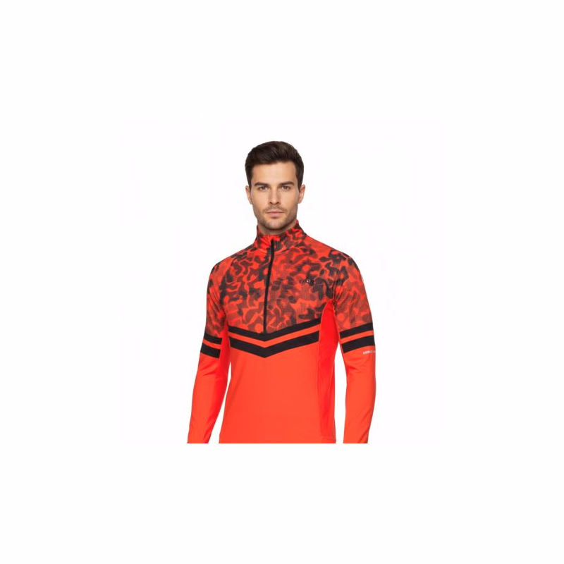Pánska lyžiarska mikina s 1 2 zipsom NORTHFINDER BERTI-170orangeblack