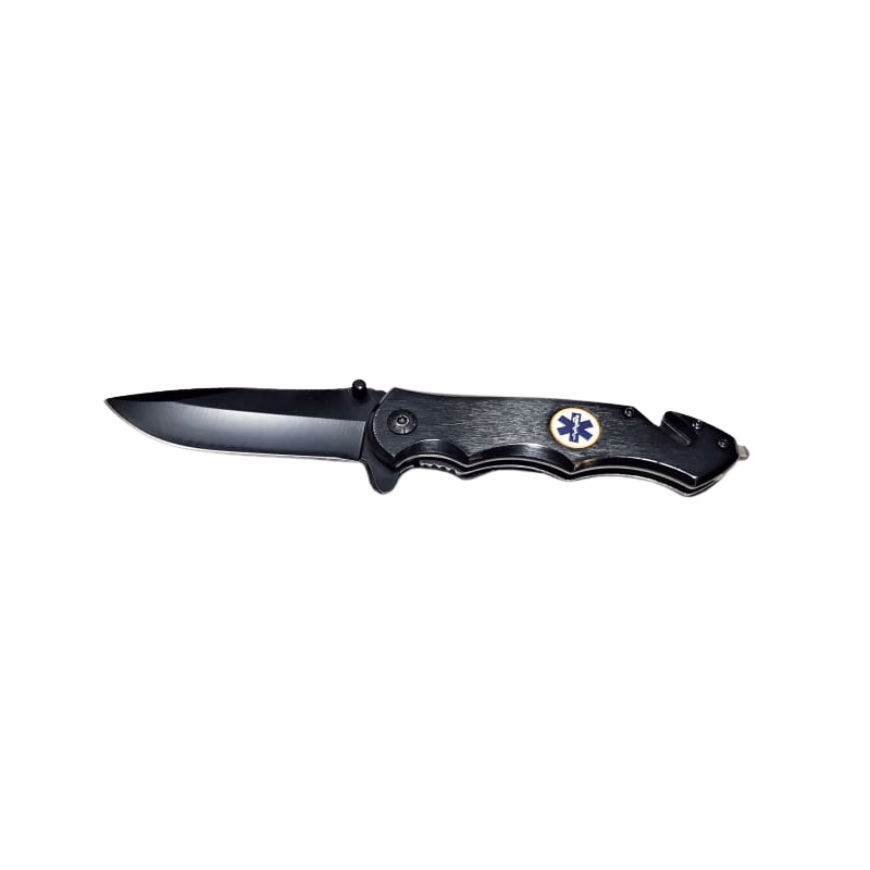 Skladací záchranný vreckový nôž - Kandar Black 21,5 cm