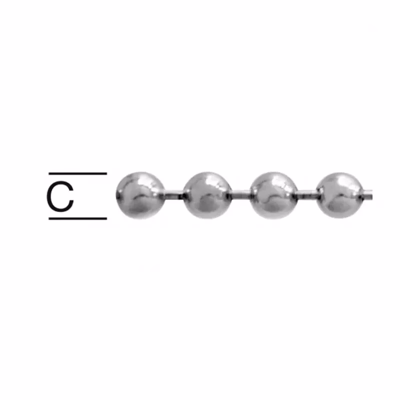 Guľová Reťaz Mosadz/Chróm – Priemer 3.6 mm - Tovar na Mieru