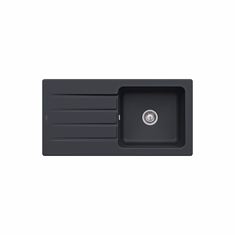 VILLEROY & BOCH VILLEROY & BOCH - Keramický drez Villeroy &amp; Boch Architectura 60, 336001R7, Pure Black 336001R7