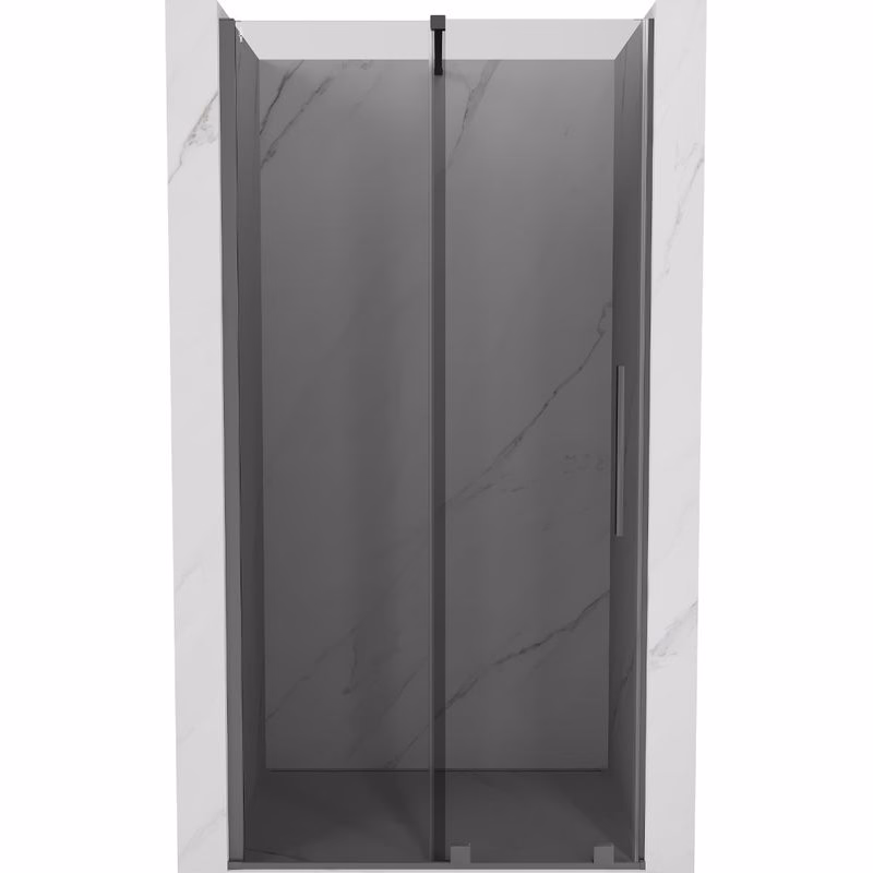 MEXEN/S - Velár posuvné sprchové dvere 90, grafit, grafit metal 871-090-000-41-95