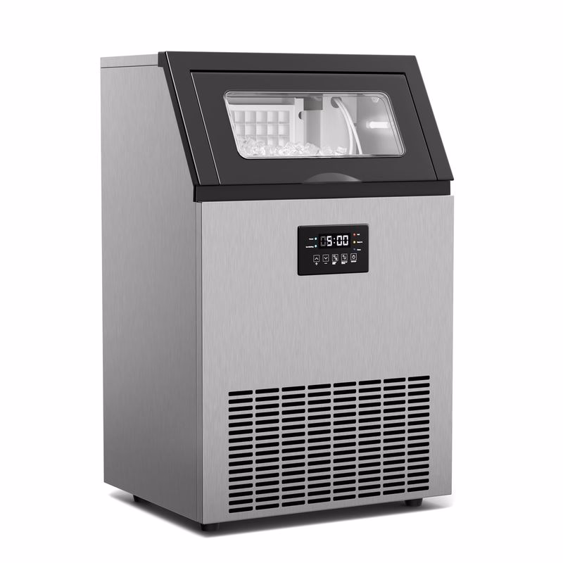 Klarstein Glacial priemyselný výrobník kociek ľadu 45 kg s LED displejom a okienkom