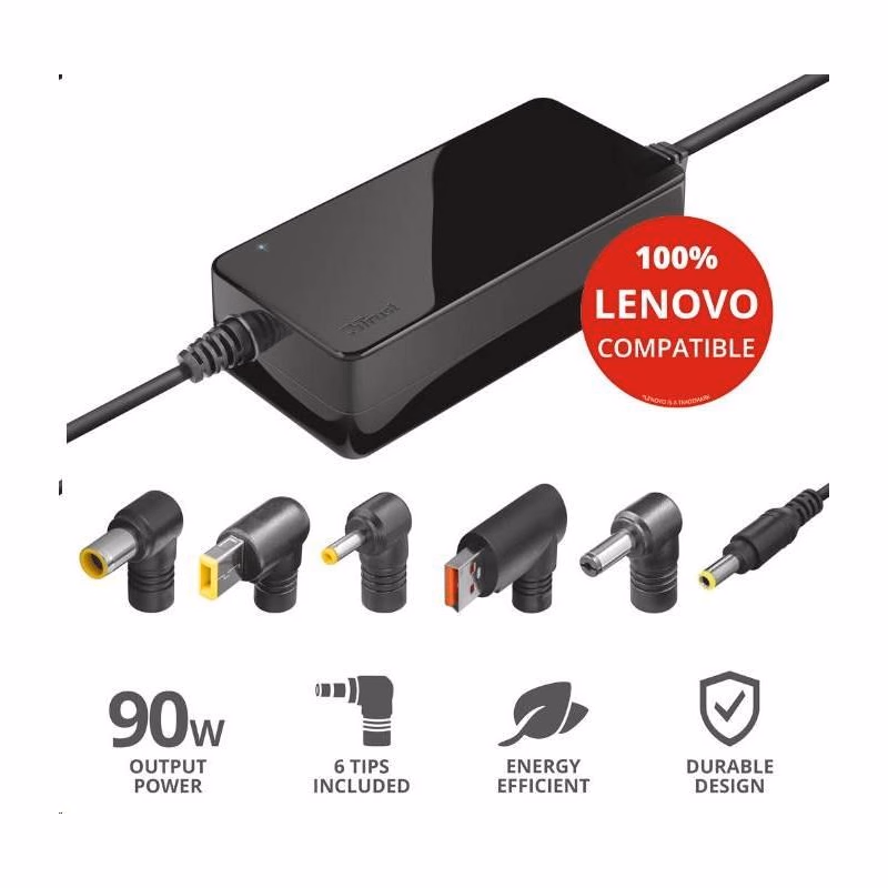 TRUST napájací adaptér MAXO pre notebooky LENOVO 90W, vr. koncoviek