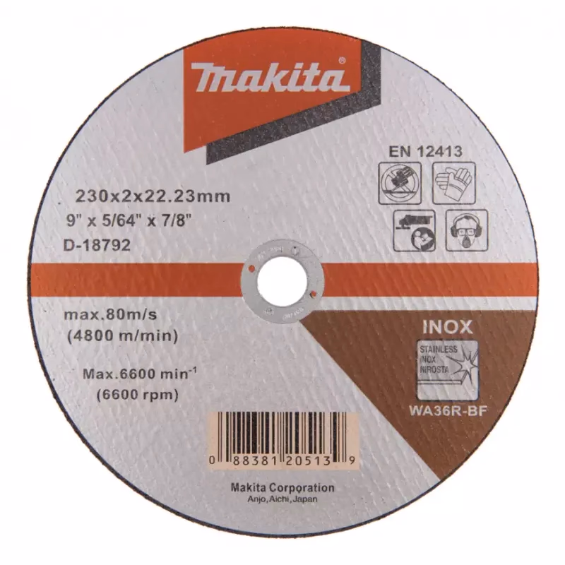 Kovový rezací kotúč Inox Makita 230X2MM D-18792