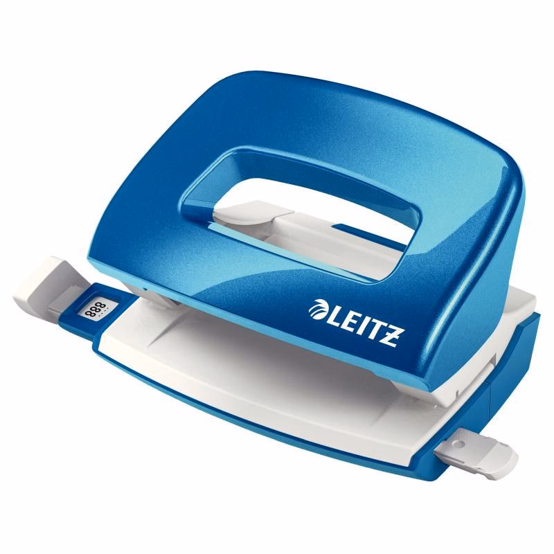 LEITZ Mini dierovač NeXXt 5060, metalická modrá