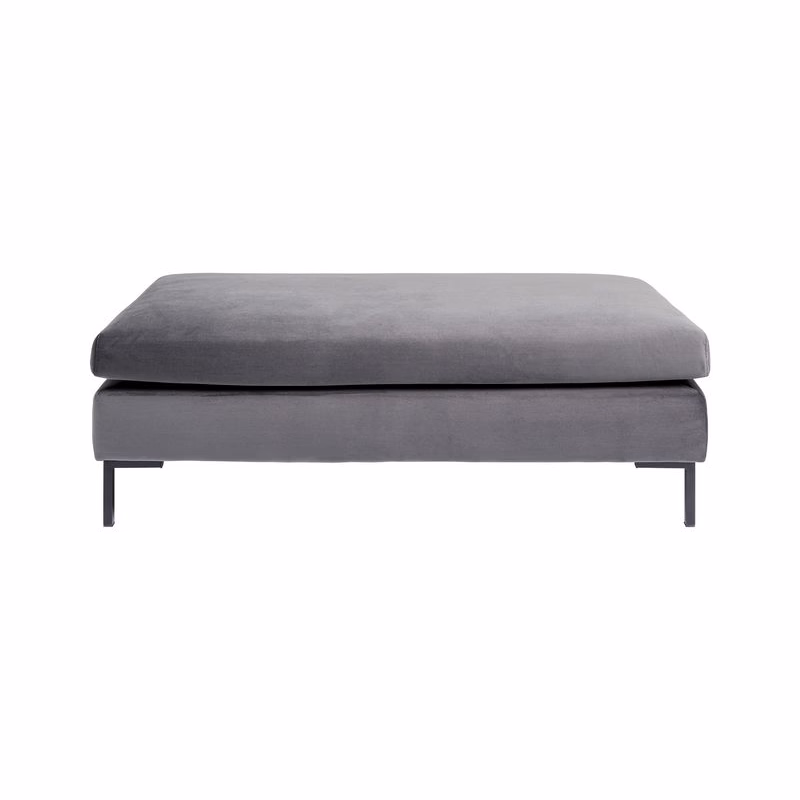 Gianni Velvet taburetka sivo-čierna