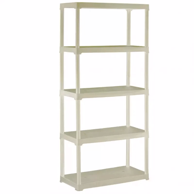 Regál plastový T80/5E ecru 176x80x40cm – 5 políc/30kg