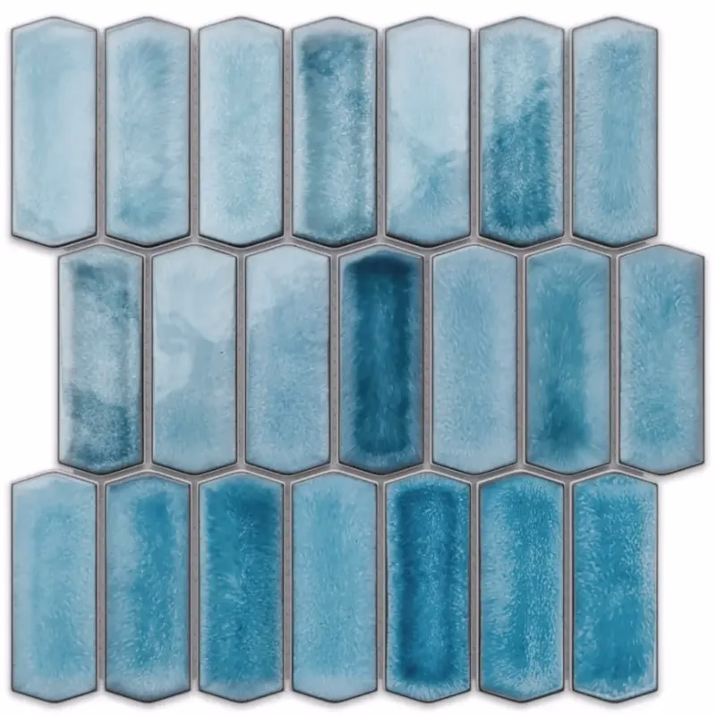 Mozaika hexagon Long Silk Blue 27,9/27,9