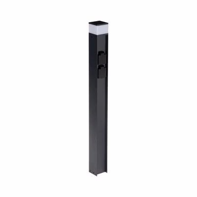 38767-Vonkajšia lampa s 2 zásuvkami DASTEN 1xG9/11W/230V 80 cm IP44 čierna 38767