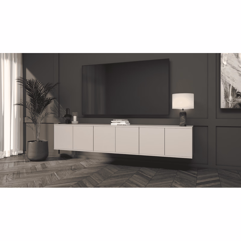 ArtPK Závesný TV stolík BIANCO | 210 cm