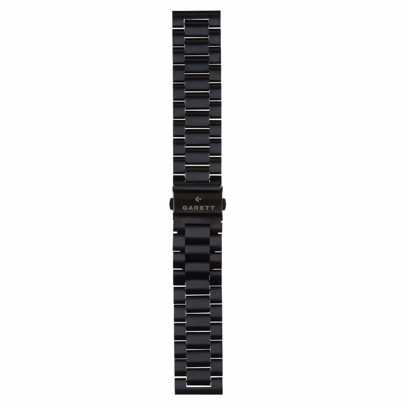 Garett univerzálny remienok 22 mm, čierny kovový, typ Solid