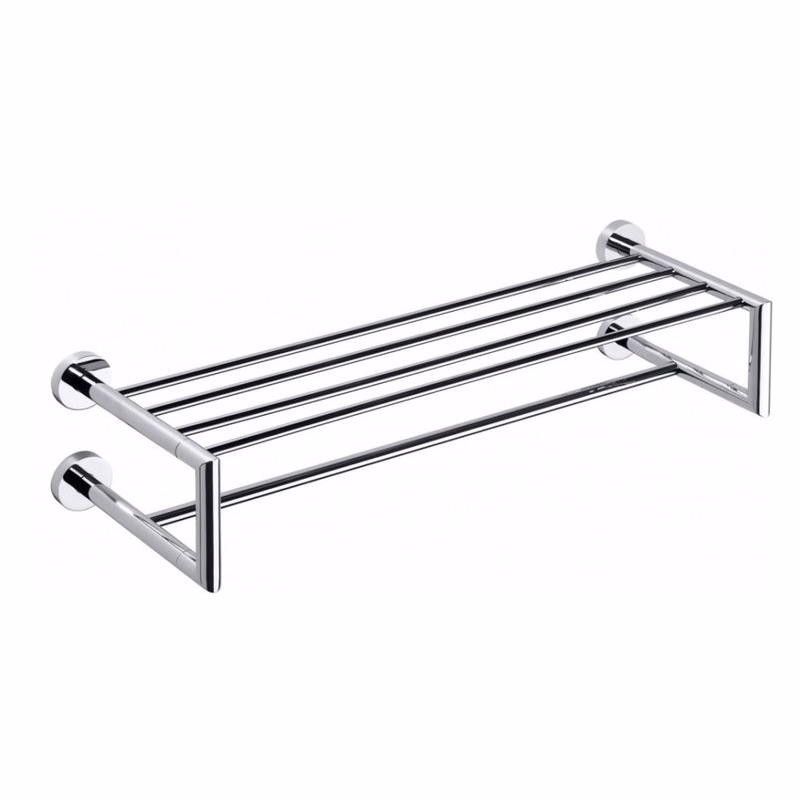 SAPHO - X-ROUND polička na uteráky dvojitá 600, chróm XR416