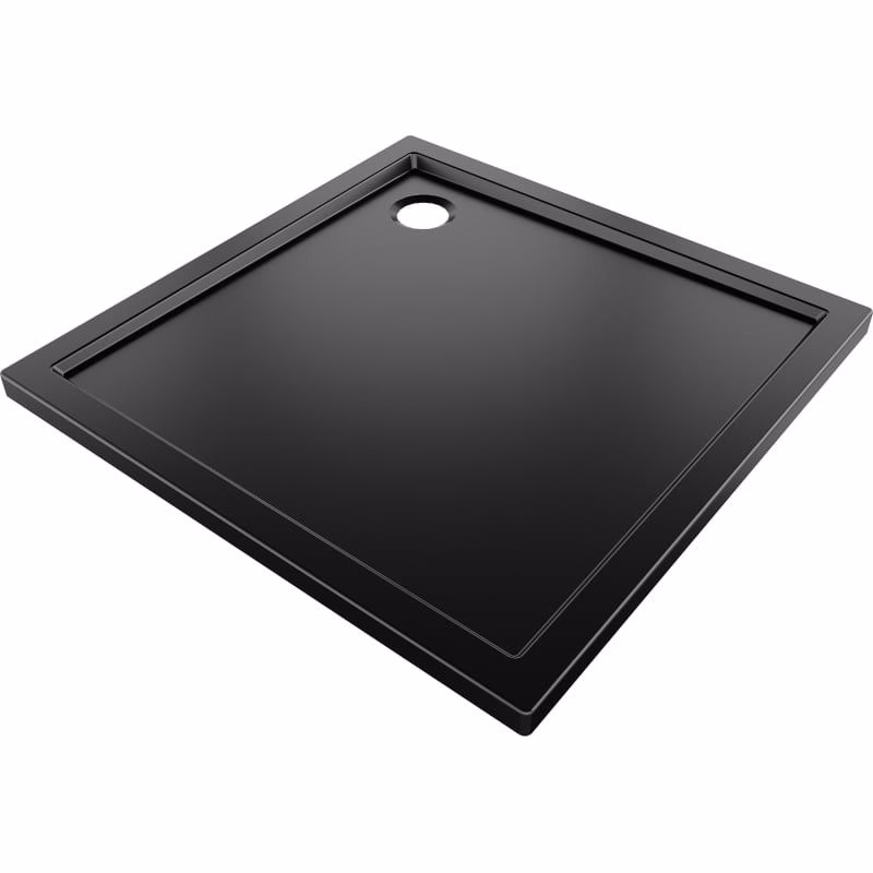 MEXEN - Flow Sprchová vanička štvorcová slim 90 x 90, čierna mat 46S709090