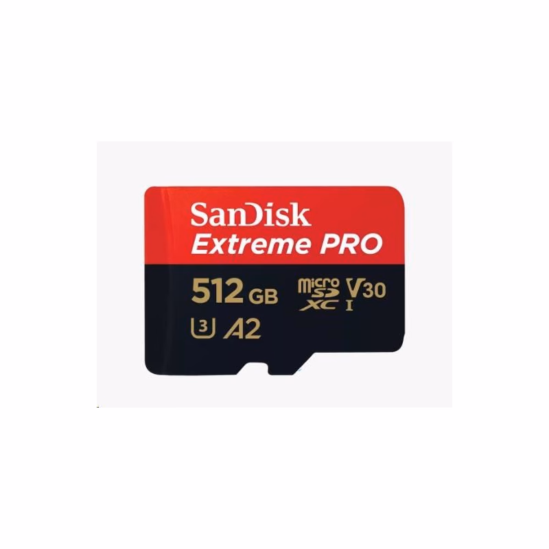 SanDisk micro SDXC karta 512GB Extreme PRO (200 MB/s Class 10, UHS-I U3 V30) + adaptér