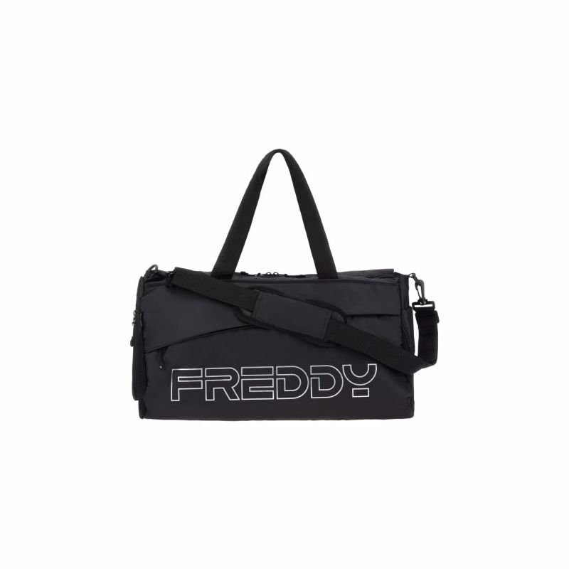 Dámska cestovná taška FREDDY Duffel bag with maxi print-Black