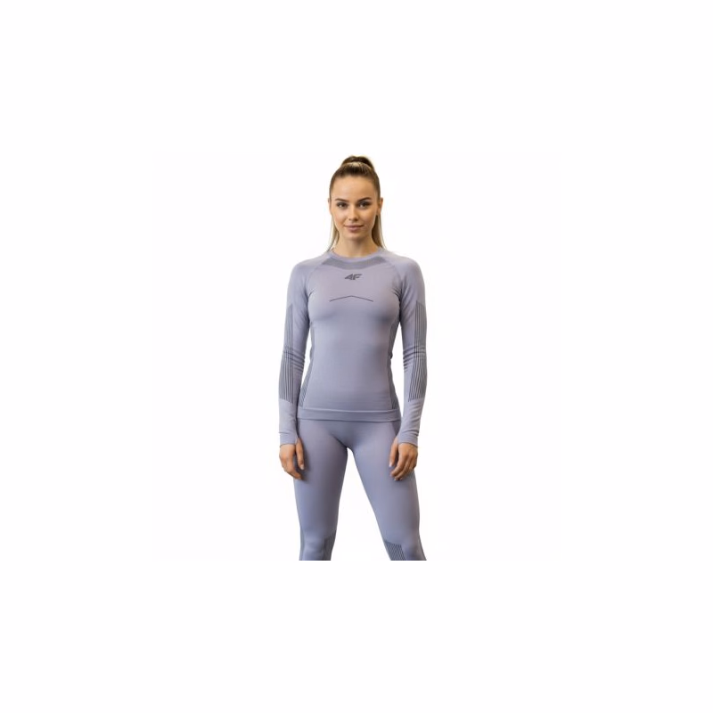 Dievčenské termoprádlo vrchný a spodný diel 4F JUNIOR SEAMLESS UNDERWEAR F250-4FJWAW25USEAF250-51S-VIOLET