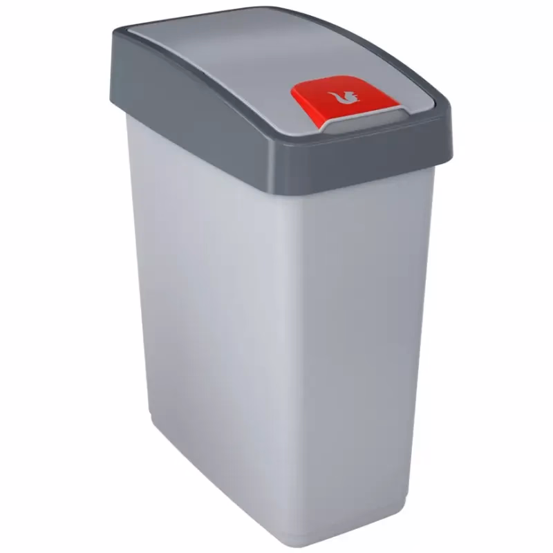 Odpadkový kôš so stláčacím vekom 25l 2245 095 sivý