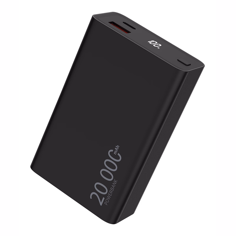 WG - Power Bank 20000 mAh, USB-C PD 20 W + USB-A QC 22.5 W, čierna