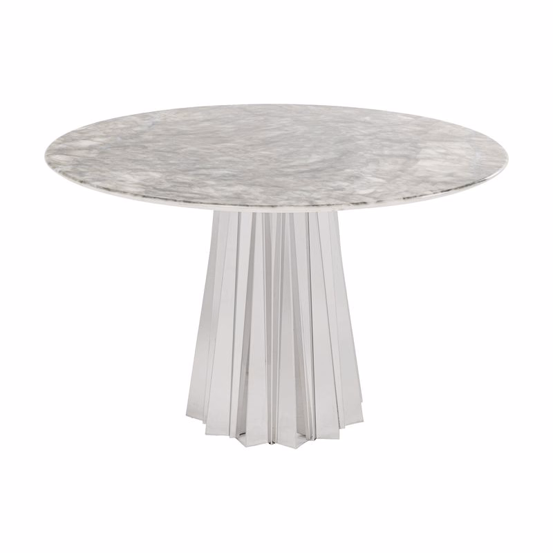 Amora Stone stôl strieborný Ø120 cm