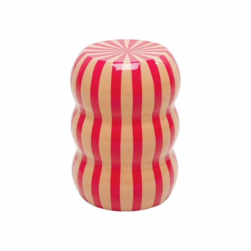 Príručný stolík Candy Stripes ružový Ø30cm